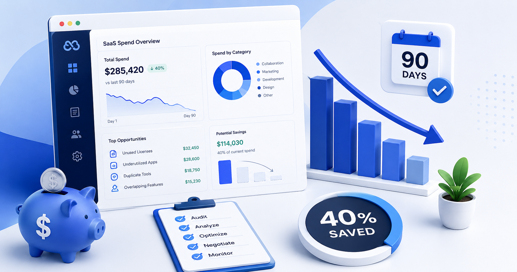How to Cut SaaS Spend by 40% in 90 Days: A Step-by-Step Playbook